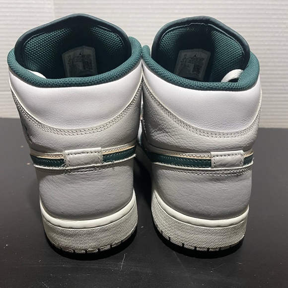 Jordan Men's White and Teal High-Top Sneakers - Picture 4 of 6